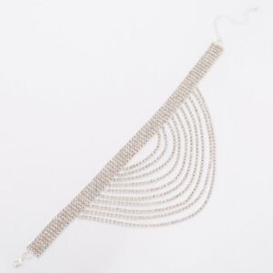 A2516 Collar para perros con múltiples hileras de strass, lujoso y llamativo