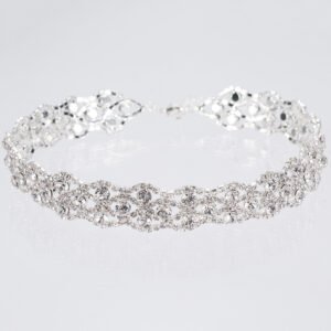 A2521 Collar para perros con strass incrustado en disposición regular