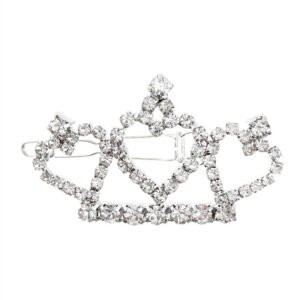 B2502 Tres corazones, diamantes artificiales ultra transparentes, horquilla para perros y gatos