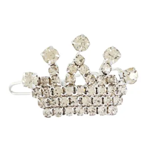 B2503 Corona para mascotas con strass blanco imitación diamante